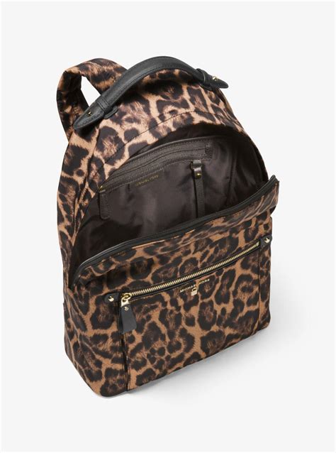 michael kors nylon leopard backpack